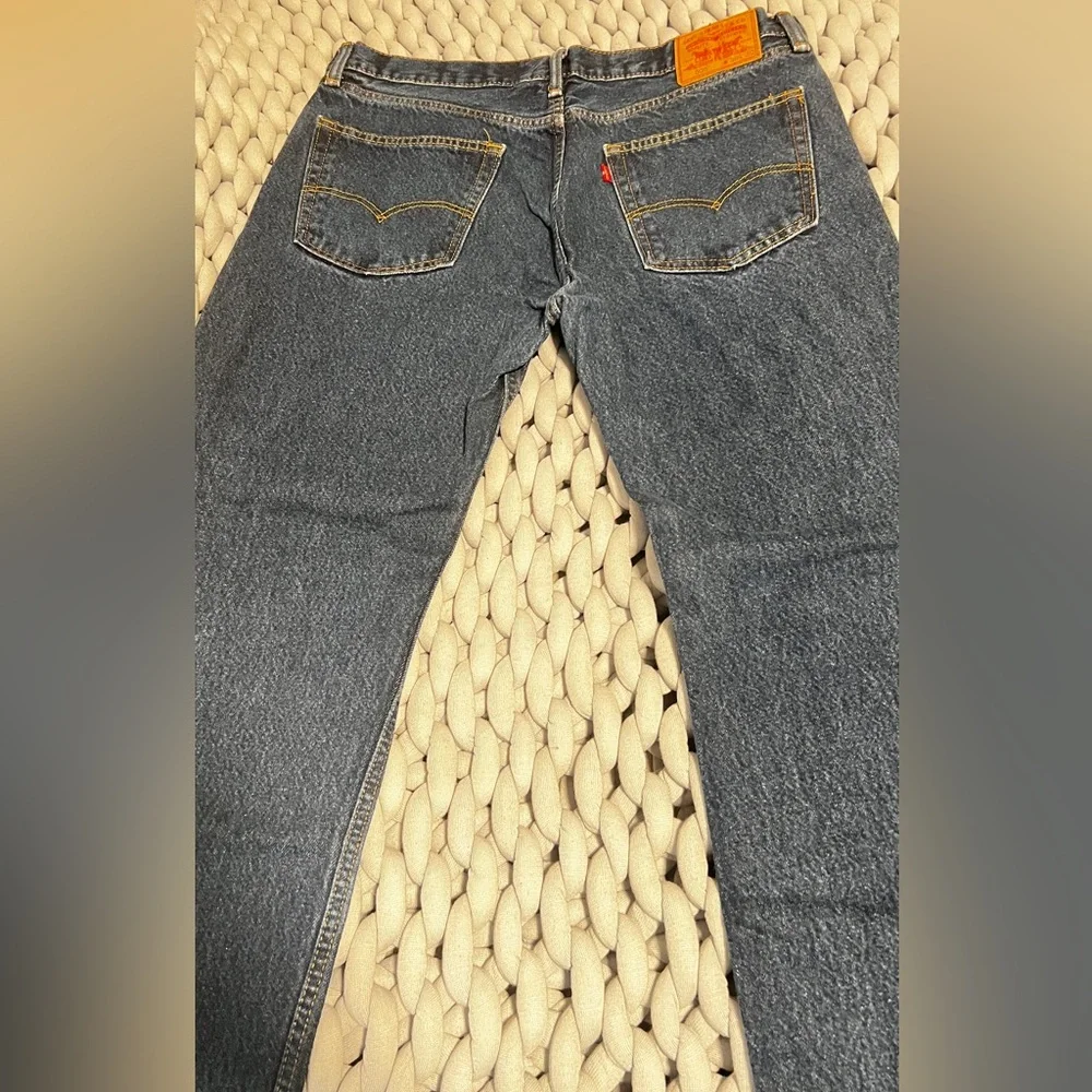 Levi's Classic Blue Jeans with Gold Stitching